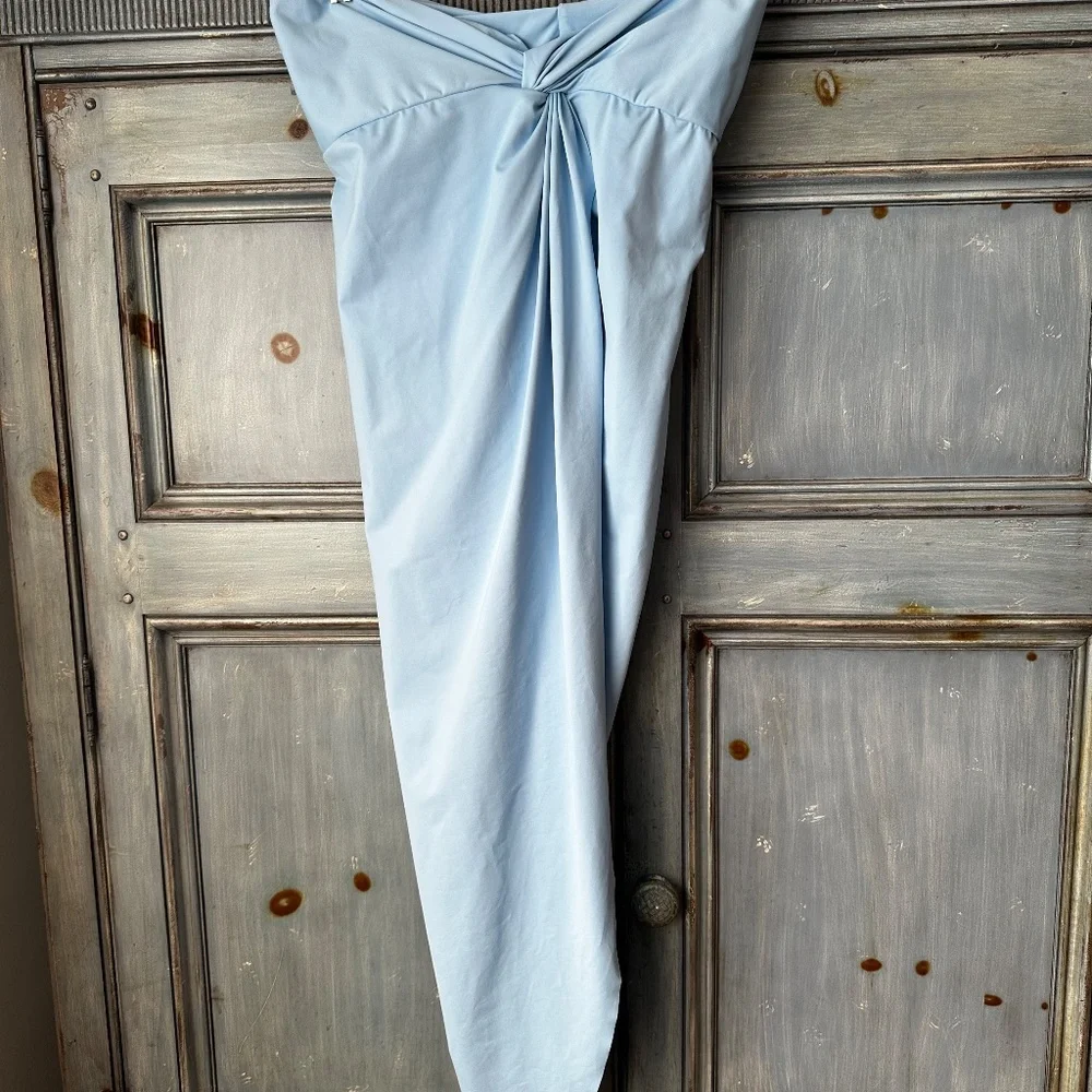 SKIMS Signature Swim Sarong Skirt | Iris Blue